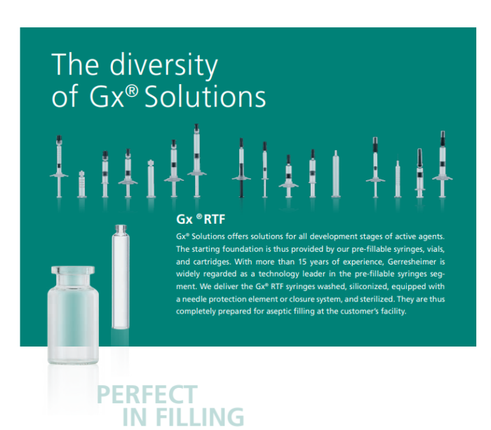 Gx Solutions Product Range Gerresheimer