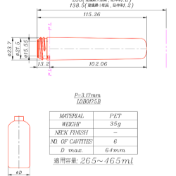 L0B0175B Preform and Bottles