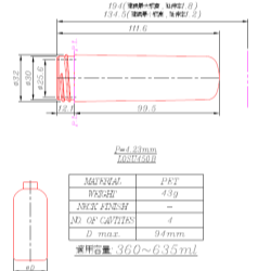 L0SU450B Preform and Bottles