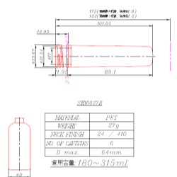 SH10027R Preform and Bottles