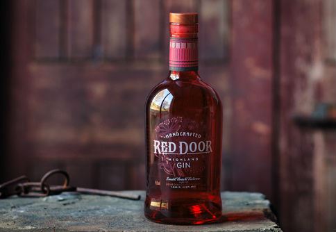 Stylish bold and vivid red: Presenting the fabulous Red Door gin bottle