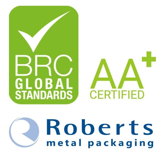 AA* BRC Rating For Roberts Metal Packaging