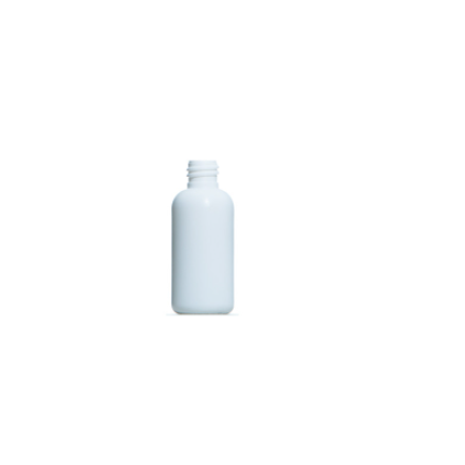 50ml White HDPE Boston Round Bottle, 18/415 Neck