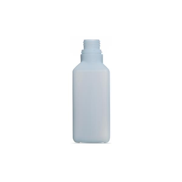 500ml Natural HDPE Heavy Square Bottle, 32/410 TE Neck