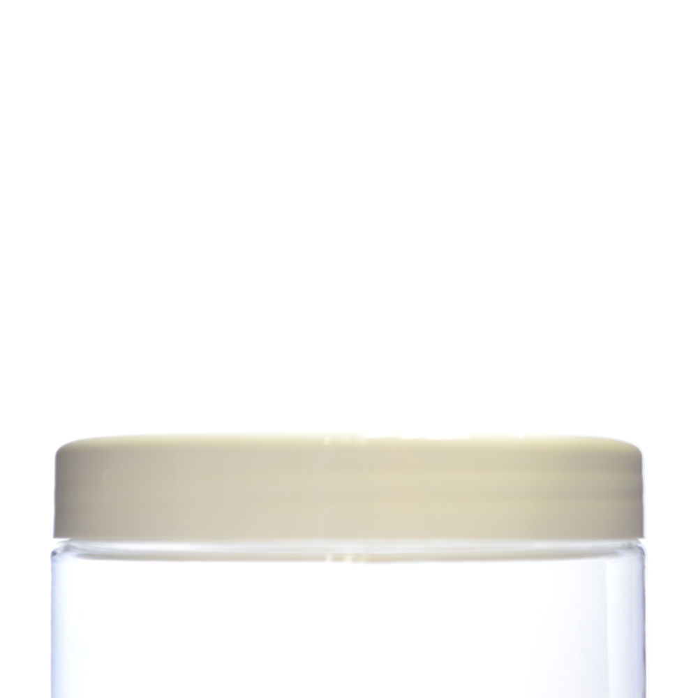 100ml White Gloss Straight Sided Jar Lid, IHS Lined