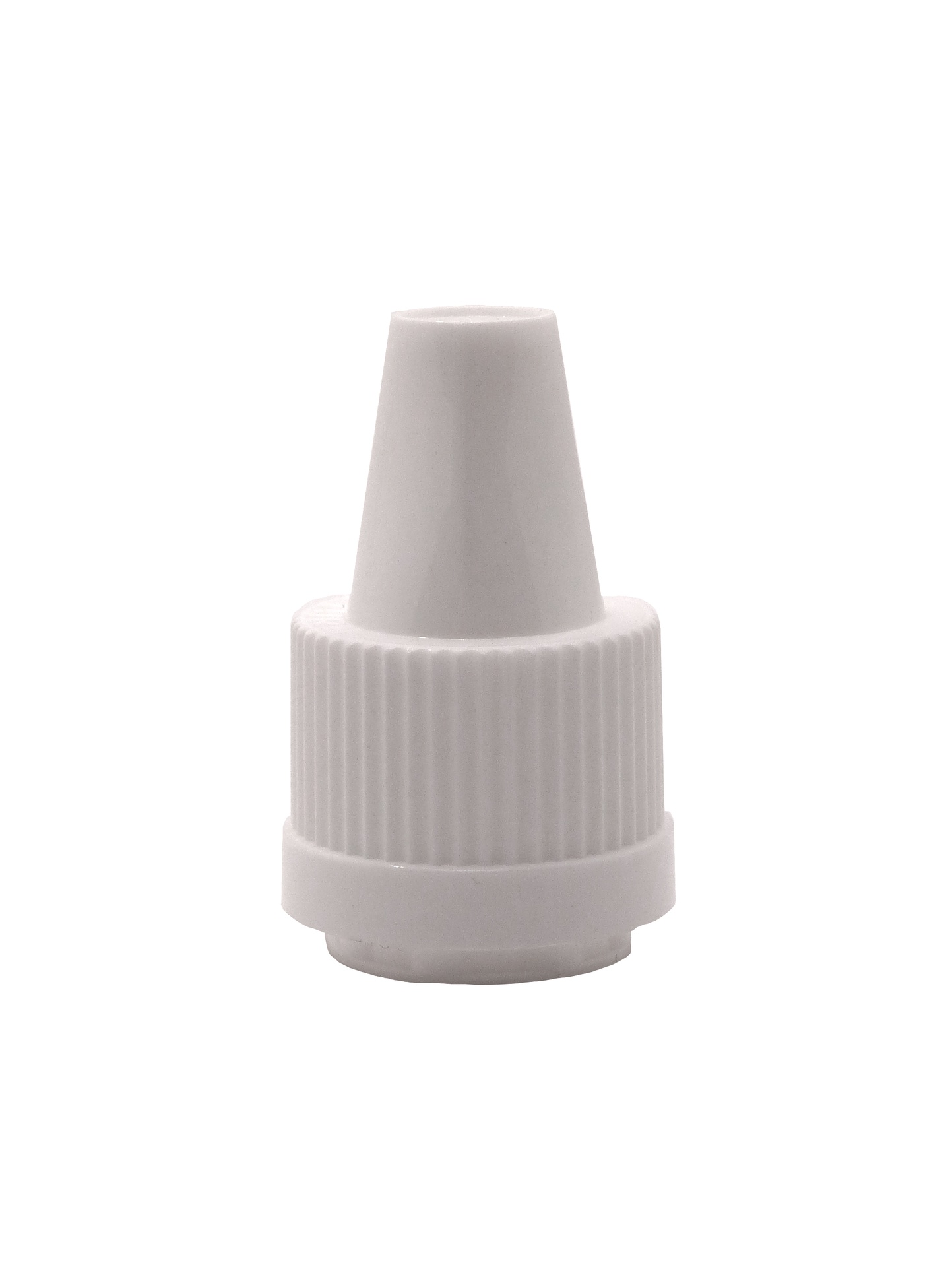 White PP CRC Liquid Pack Cap with Natural Dropper Tip Insert, to suit LP10CT-PP