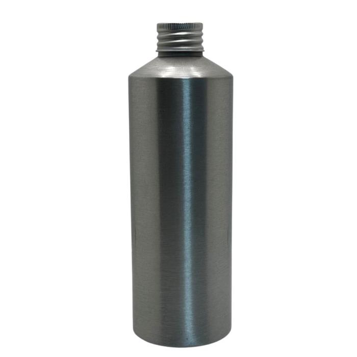 500ml (66×196) Sharp Shoulder Aluminium Bottle, Brushed Glossy, 100% PCR, 28/410 Neck