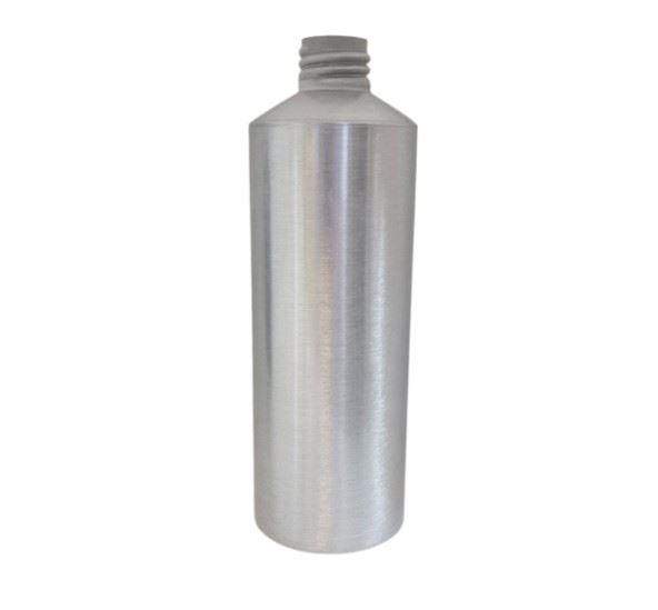 500ml Sharp Shoulder Aluminium Bottle, 28/410 Neck, 100% PCR