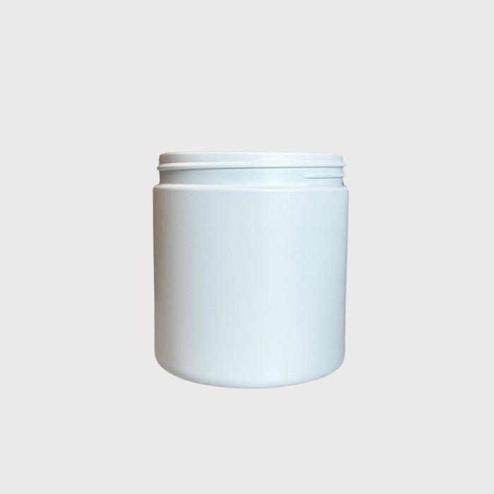 750ml White HDPE Straight Sided Jar, 100/400 Neck