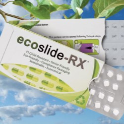 Ecoslide-RX, environmentally-sustainable pharmaceutical compliance package