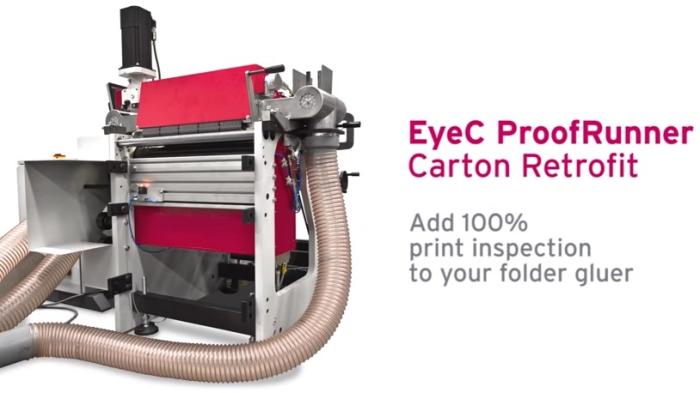 Print Inspection on a Folder Gluer - EyeC ProofRunner Carton Retrofit