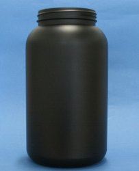 3000ml Omnijar Black HDPE 100mm Screw Neck