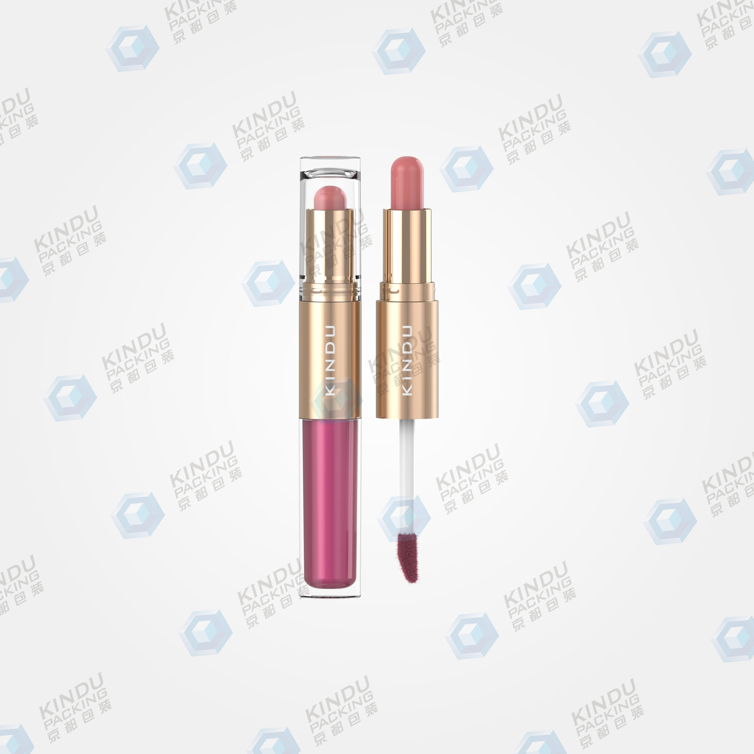 Double-ended Lip Gloss + Lipstick Packaging (ZH-J0381)