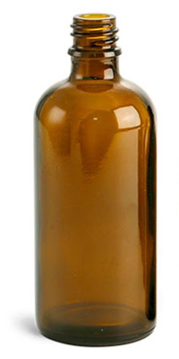 100 ml Amber Glass Euro Dropper Bottles (Bulk), Caps NOT Included