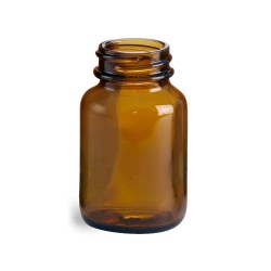 60 cc Amber Glass Pharmaceutical Round Bottles (Bulk), Caps NOT Included