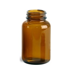 120 cc Amber Glass Pharmaceutical Round Bottles (Bulk), Caps NOT Included