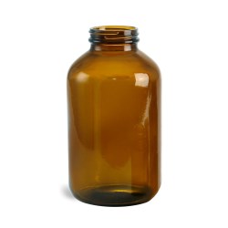 950 cc Amber Glass Pharmaceutical Round Bottles (Bulk), Caps NOT Included