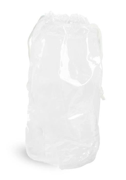 Clear Vinyl Bags w/ White Drawstrings