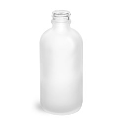 4 oz Frosted Glass Round Bottles (Bulk), Caps NOT Included