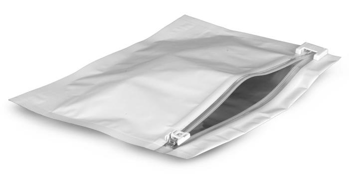 12.25 x 9 x 4 inch Plastic Bags, 12.25 in x 9 in White Child Resistant Reclosable Pouches