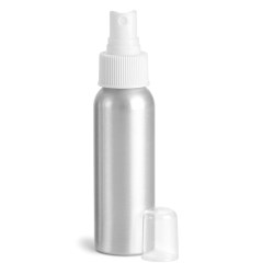 80 ml Aluminum Bottles w/ White Fine Mist Sprayers