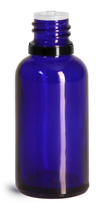 30 Ml Glass Bottles Cobalt Blue Glass Euro Dropper Bottles W Black Tamper Evident Caps