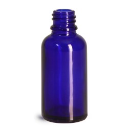 30 ml Glass Bottles, Cobalt Blue Glass Euro Dropper Bottles (Bulk), Caps NOT Included