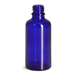 50 ml Blue Glass Euro Dropper Bottles (Bulk), Caps NOT Included