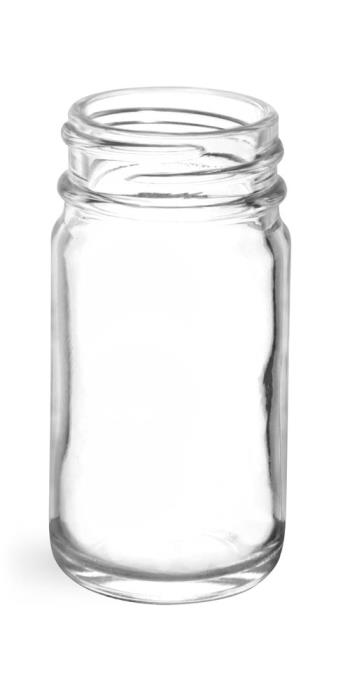 1 oz Clear Glass Pharmaceutical Round Bottles (Bulk), Caps NOT Included