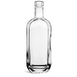 750 ml  Clear Glass London Bar Top Bottles (Bulk)