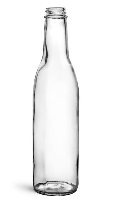 12 oz Clear Glass Woozy Bottles (Bulk), Caps NOT Included