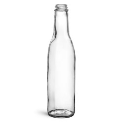 12 oz Clear Glass Woozy Bottles (Bulk), Caps NOT Included