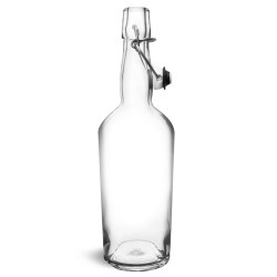 750 ml Glass Bottles, Clear Glass Swing Top Bottles