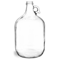 1 Gal Clear Glass Round Jugs (Bulk), Caps NOT Included