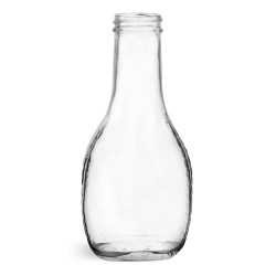 8 oz Clear Glass Salad Dressing Bottles (Bulk), Caps NOT Included