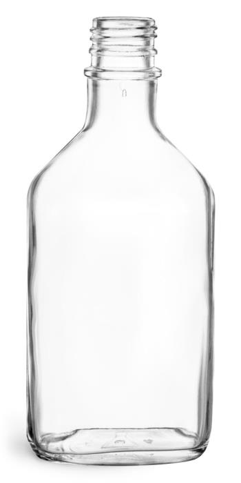 200 ml Clear Glass Flask Bottles