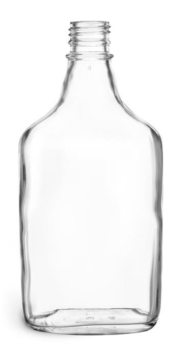 375 ml Clear Glass Flask Bottles