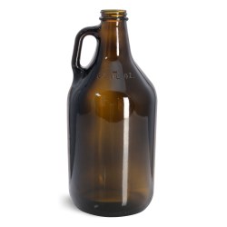 64 oz  Round Growler Jugs (Bulk), Caps NOT IncludedAmber Glass