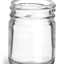 1 oz Clear Glass Jars (Bulk), Caps NOT Included