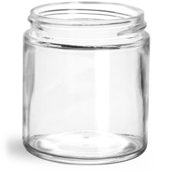 4 oz Clear Glass Jars (Bulk), Caps NOT Included