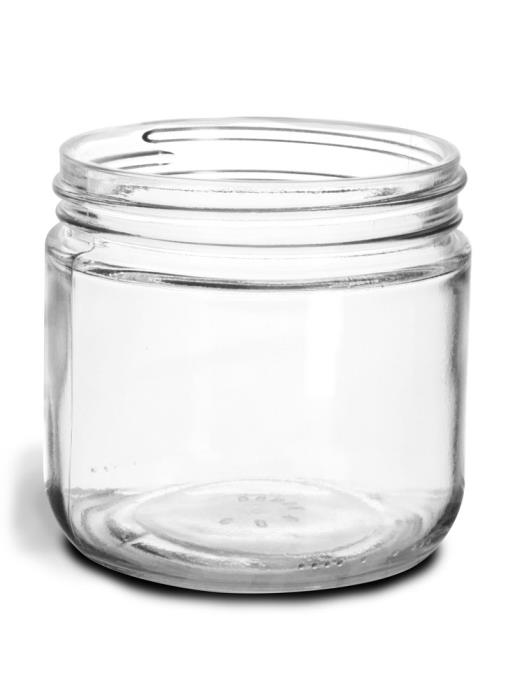 12 oz Clear Glass Jars (Bulk), Caps NOT Included