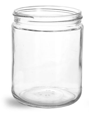 16 oz Clear Glass Straight Sided Jars