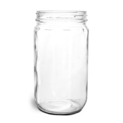 32 oz Clear Glass Jars (Bulk), Caps NOT Included