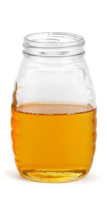 8 oz Clear Glass Honey Jars