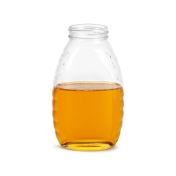 16 oz Clear Glass Honey Jars