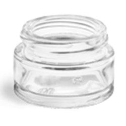 0.5 oz Clear Glass Thick Wall Cosmetic Jars (Bulk), Caps NOT Included