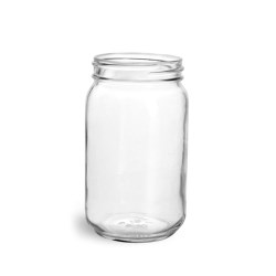 8 oz Clear Glass Wide Mouth Economy Jars