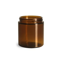 4 oz Amber Glass Straight Sided Jars (Bulk), Caps NOT Included