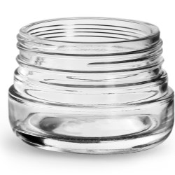 60 ml Glass Jars, Clear Glass Child Resistant Wide Mouth Jars (Bulk), Caps Not Included