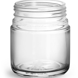 120 ml Glass Jars, Clear Glass Child Resistant Wide Mouth Jars (Bulk), Caps Not Included